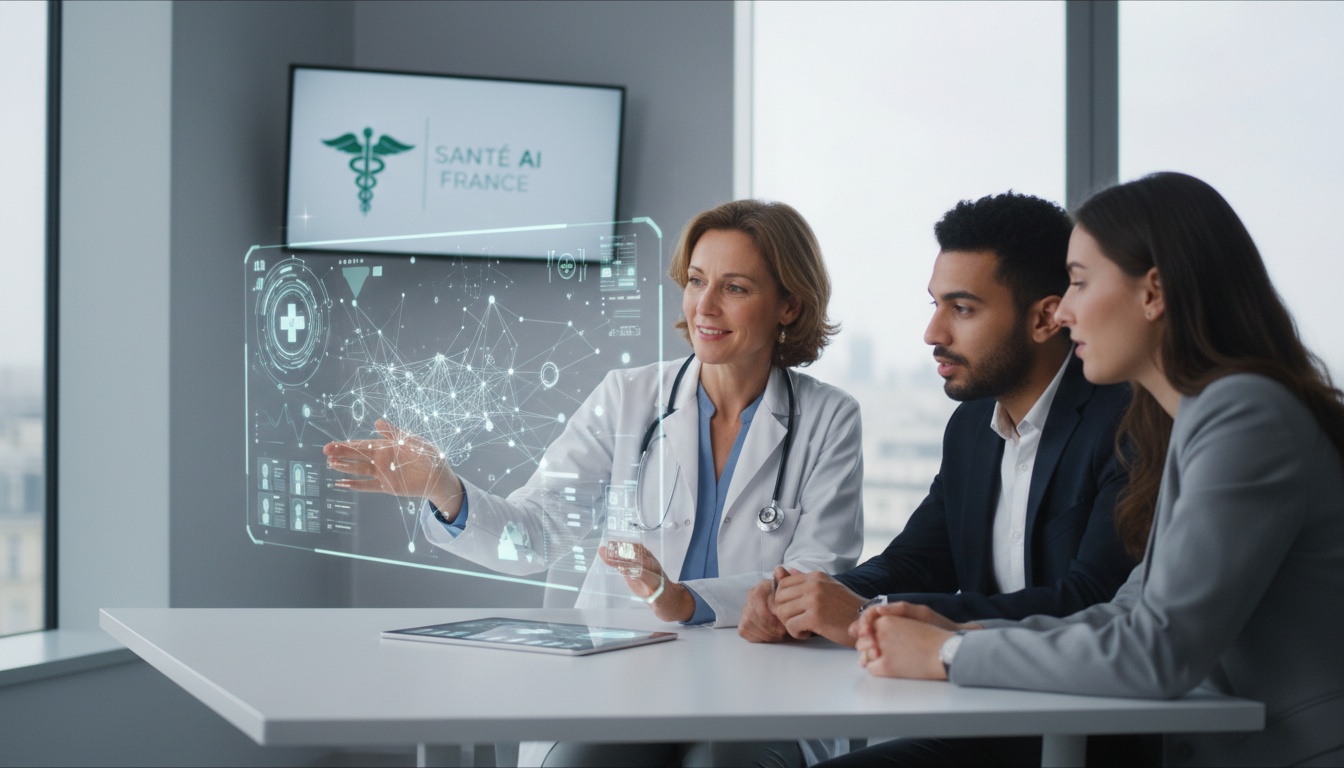 Un professionnel travaillant avec des outils IA